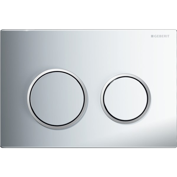 Geberit Omega20 BetPl., für 2-Mengen-Sp. Round, hgl.verchr. / mattverchromt Geberit Omega20 BetPl., für 2-Mengen-Sp. Round, hgl.verchr. / mattverchromt