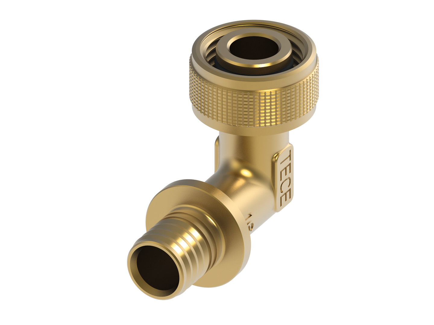 TECEflex Schnelladapter Winkel 90 Grad, Dim. 16 x 1/2", Siliziumbronze