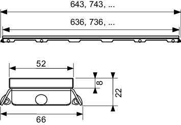 TECEdrainline Glasabdeckung, weiß satiniert, 900 mm