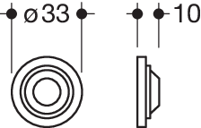 HEWI Ausgleichsscheibe d:33mm, h=4mm für 801 mit Stahlkern anthrazgr