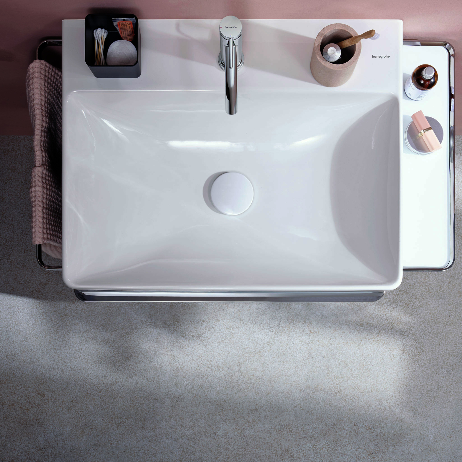 Hansgrohe WTM 110 Tecturis S CoolStart  EcoSmartu.  m. Zugstangen-Ablaufg. chrom