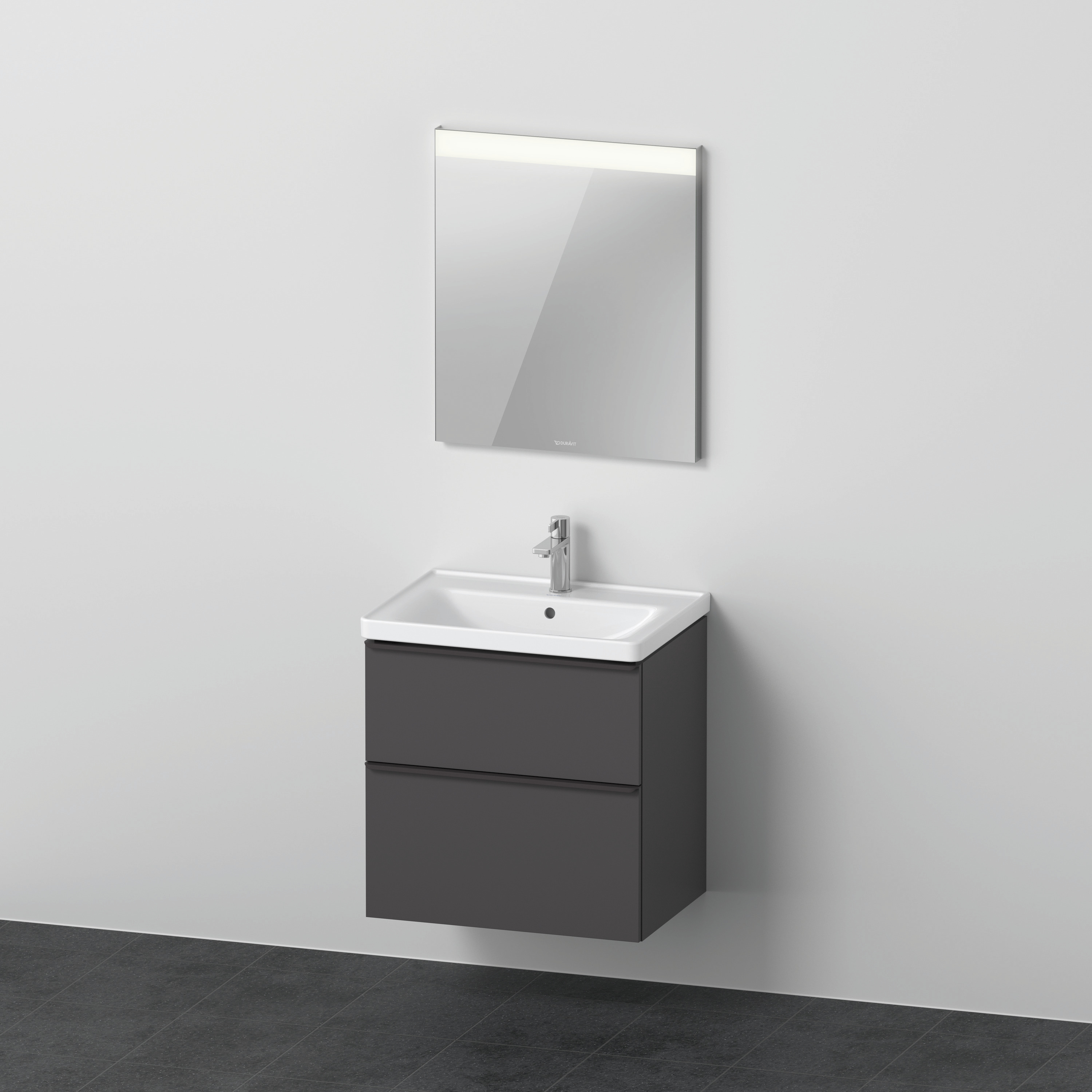Duravit D-Neo Möbel-Set wandh. 650X480mm WT,WTU Ausz 1,SBK 1,SP Eckig,Graphit M.