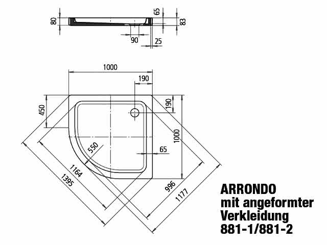 KA DW ARRONDO Mod.881-1,1000x1000mm, alpwe,AS