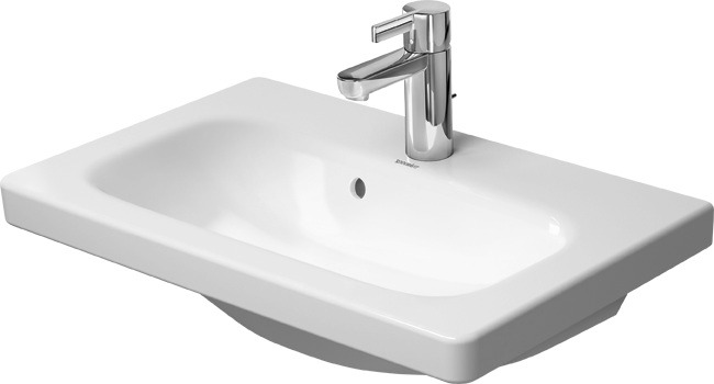 Duravit Möbelwaschtisch DuraStyle 635 mm mit ÜL, mit HLB, weiß, WonderGliss