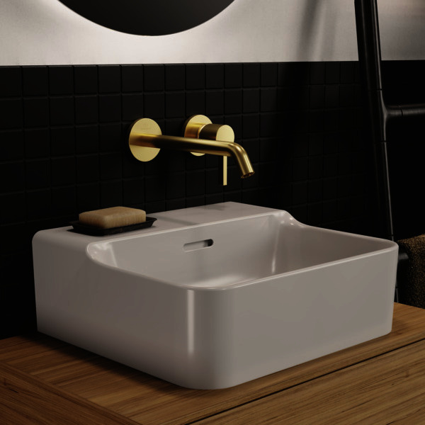 IS Handwaschbecken Conca 1 Hl. m.Ül. 400x350x165mm Weiß mit IdealPlus