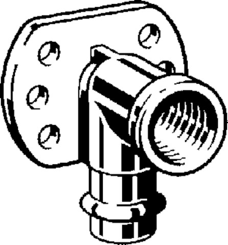 Viega Wandscheibe mit SC Sanpress 2225.5 in 15mm x Rp1/2 Siliziumbronze