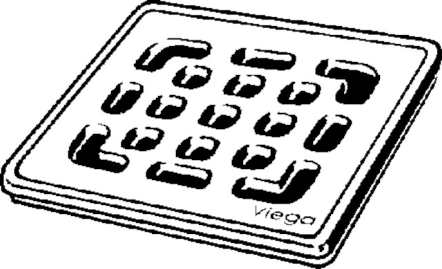 Viega Rahmen Advantix 4934.8 in 100x100 Edelstahlstahl