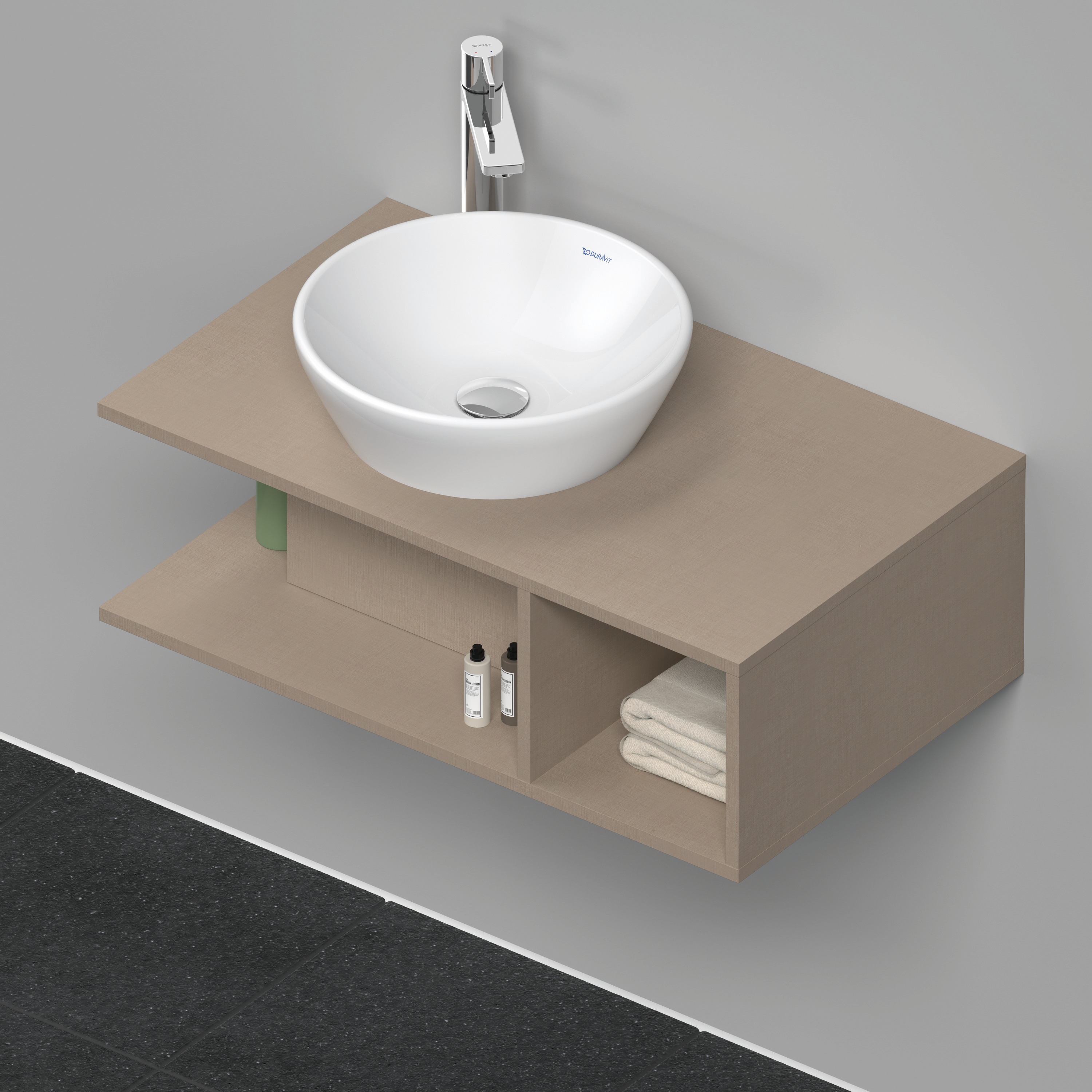 Duravit D-Neo WTU wandh.,1 offenes Fach r., 260x800x480mm, Leinen