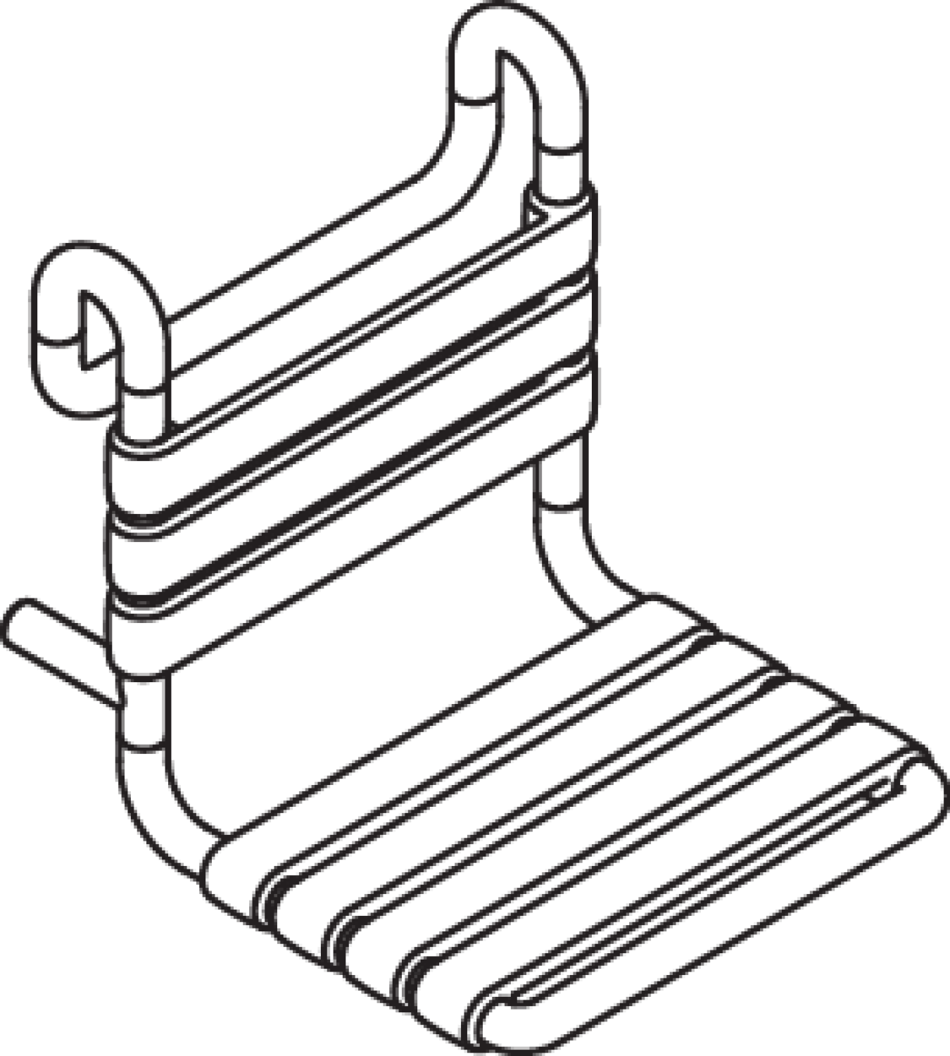 HEWI Einhängesitz Ser 801, B:450 mm, H:472 mm, T:500 mm anthrazitgr