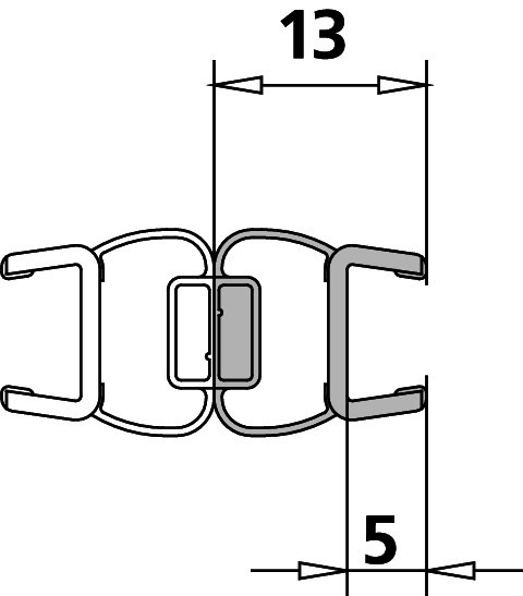KR Kermi 1237 1x Magnetleiste Länge: 2000 mm