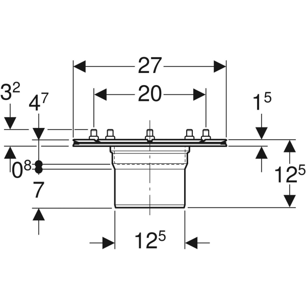 Geberit Pressdichtungsflansch Folien bis 4 mm