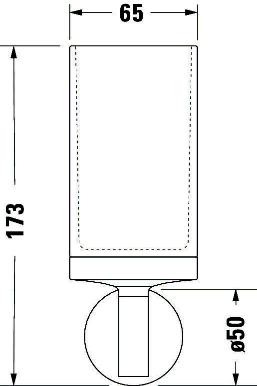 DU Starck T Zahnputzbecher, Chrom, Akzentfarbe: Wß Matt, 65x98x173 , Glas,