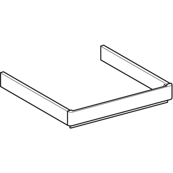 Geberit Designstreifen für WT-Unterschrank Renova Comfort, Breite 53 cm, grafit