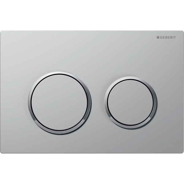 Geberit Omega20 BetPl., für 2-Mengen-Sp. Round, mattchr. lack., Etc/hgl.verchr. Geberit Omega20 BetPl., für 2-Mengen-Sp. Round, mattchr. lack., Etc/hgl.verchr.