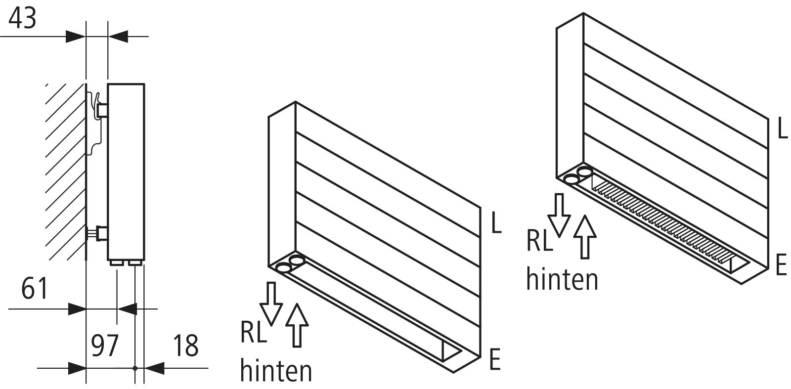 Kermi V-Heizwand HHV T21 BH560x72x1600 QN1856, weiß, 6bar,m.Abd.,Ausf.re,LH120