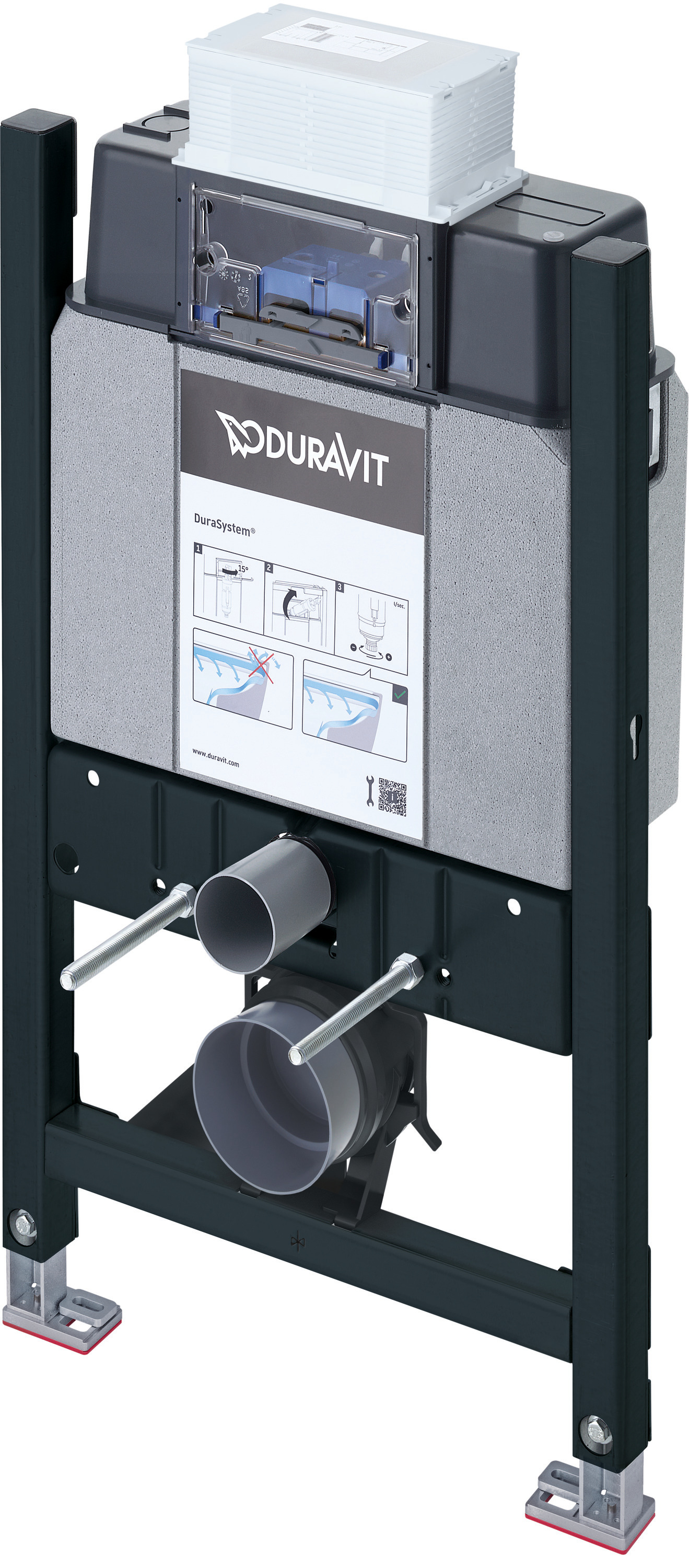 Duravit DuraSyst. für WWC, Basic,Trockenbau Höhe 840,Spülbed.mechanisch Vorne/Oben