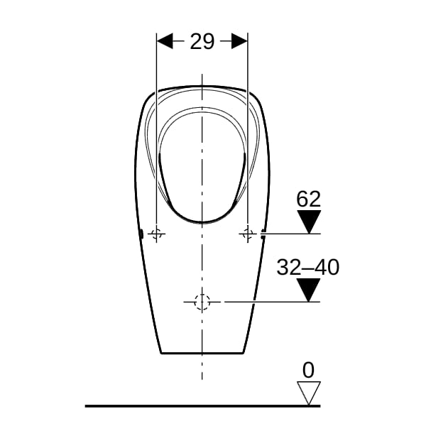 Geberit Tamina Urinal, wasserlos weiß