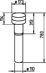 Helios DH 100 S Dachhaube schwarz, DN 100