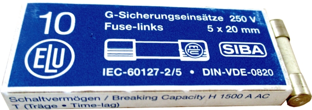 Wolf Feinsicherung 1A Träge 250V, 5x20mm, für WPM-1 ab 05/2010 Wolf Feinsicherung 1A Träge 250V, 5x20mm, für WPM-1 ab 05/2010
