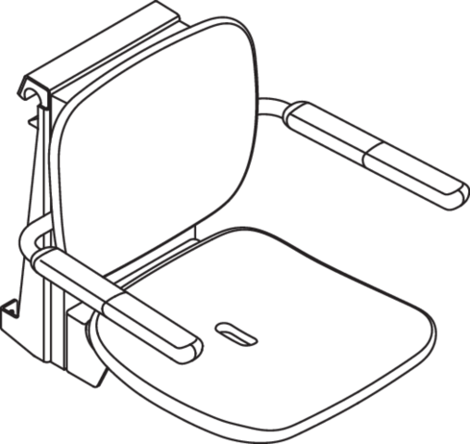 HEWI Einhängesitz Premium mit Höhenverstellung anthr.hgl.-anthr.mt