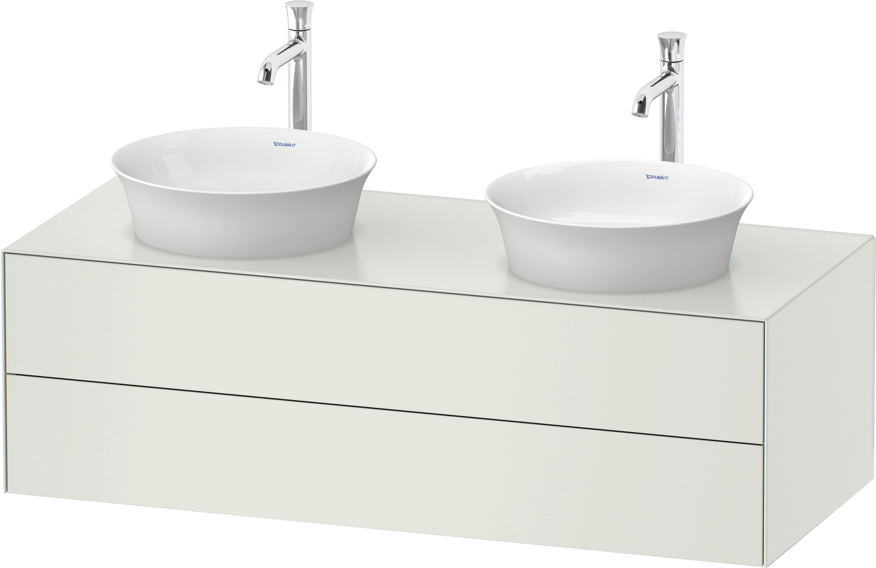 Duravit WTU White Tulip wandh,2 SchKa,beid. 408x1300x550mm, Weiß Seidenmatt