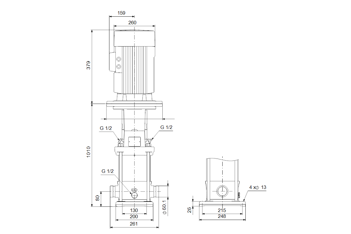 GRUNDFOS Vertikale Kreiselpumpe CRN10-21 S-P-A-E-HQQE 3x380-415D 50 HZ