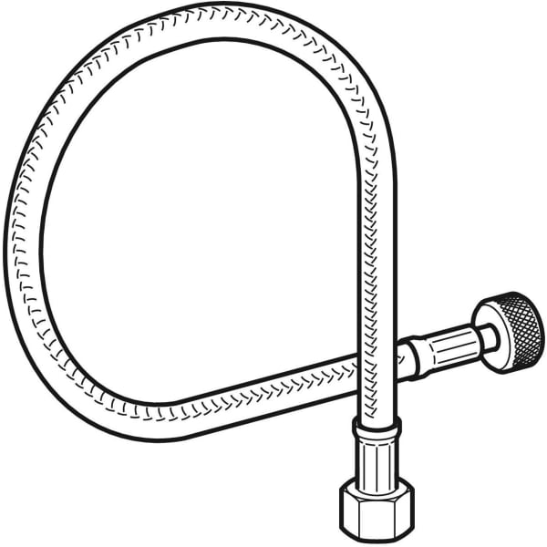 Geberit Panzerschlauch DN6 L 450 Nippel 3/8