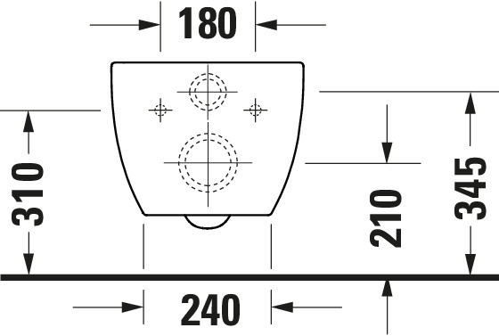 DU Wand-WC Architec 575mm, Weiß Tiefspüler, rimless, Durafix inkl.