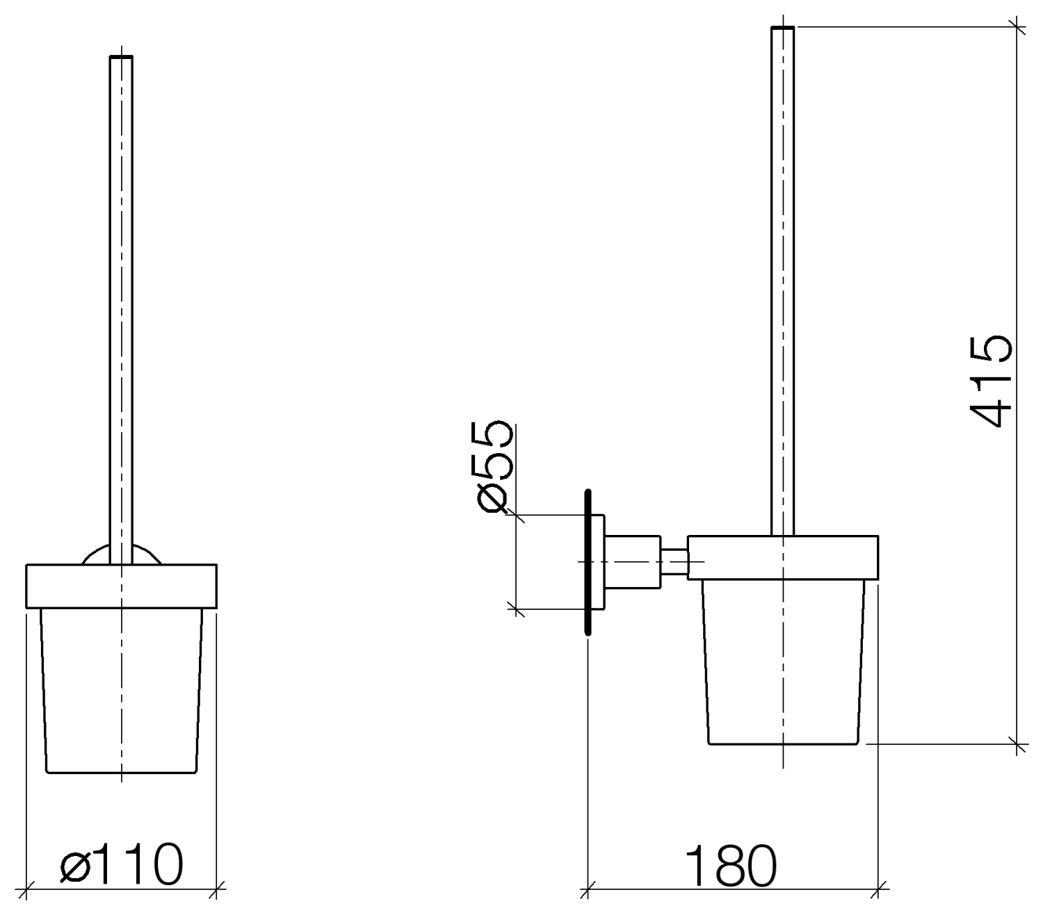 DO Toiletten-Bürstengarnitur, Wandmodell TARA 83900892 Platin