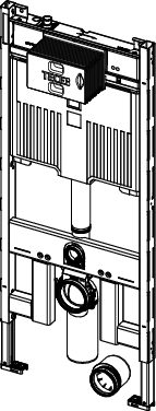 TECEprofil WC-Modul mit Octa II- Spülkasten 8 cm, BH 1120 mm