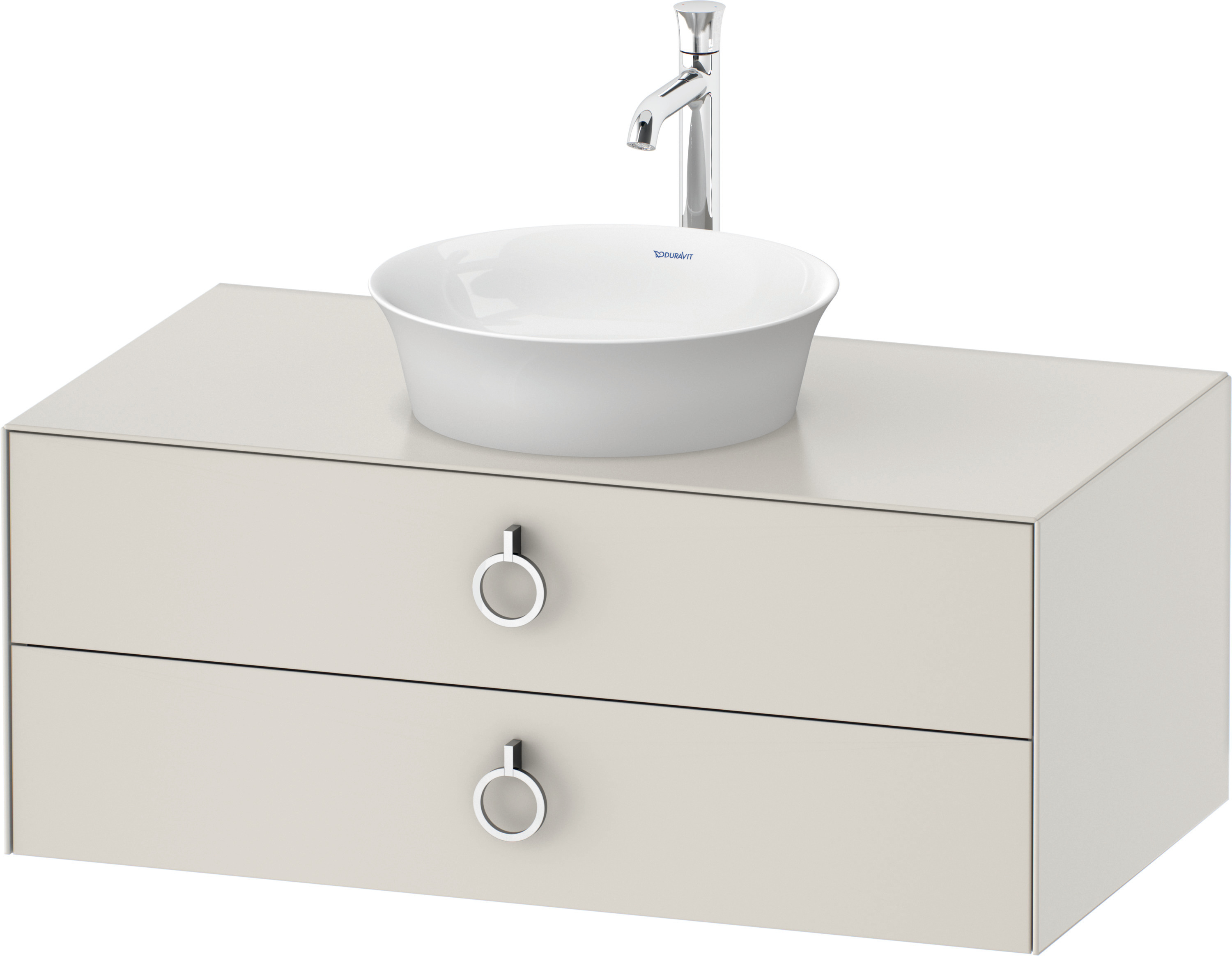 Duravit WTU wandh.White Tulip,2Schk.,m.Griff 408x1000x550,Nordic Weiß Seidenmatt
