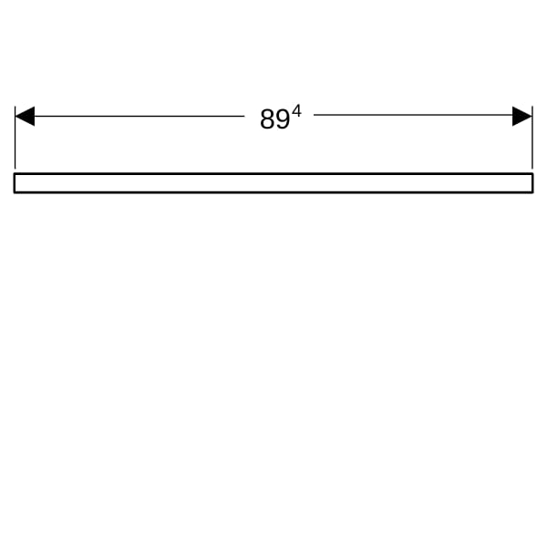 Geberit ONE WT-Platte, Ausschnitt li, für AWT 90x3x47cm, Eiche