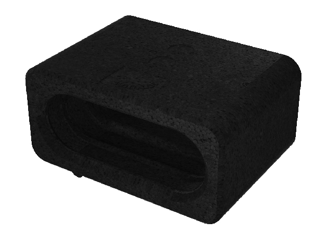 ZE Muffe ComfoFit Therm flat 51 Höhe 80 mm, schw, EPP, m. Dicht.