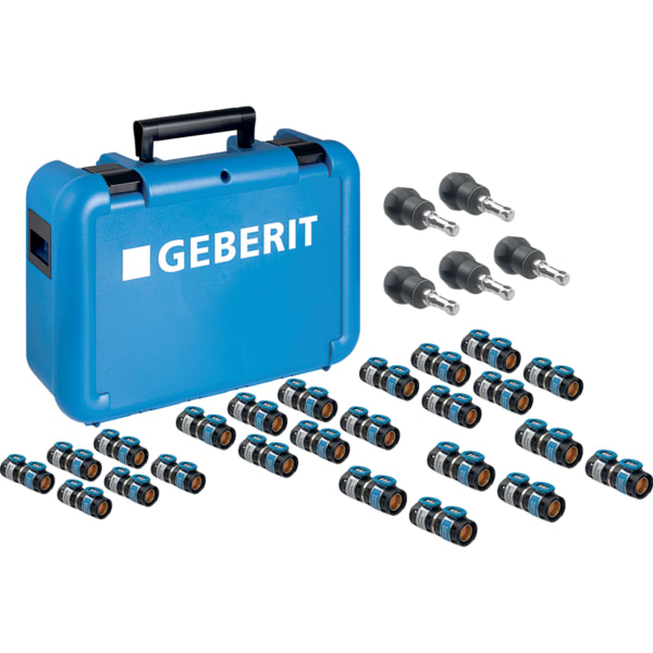 Geberit Koffer für FlowFit Uni. Übergangset auf Fremd.bestückt