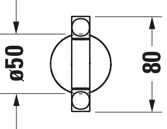 Duravit Starck T Handtuchhalter, Bz Gebürstet, 88x486x57 , Arme: 2, Schwenkb