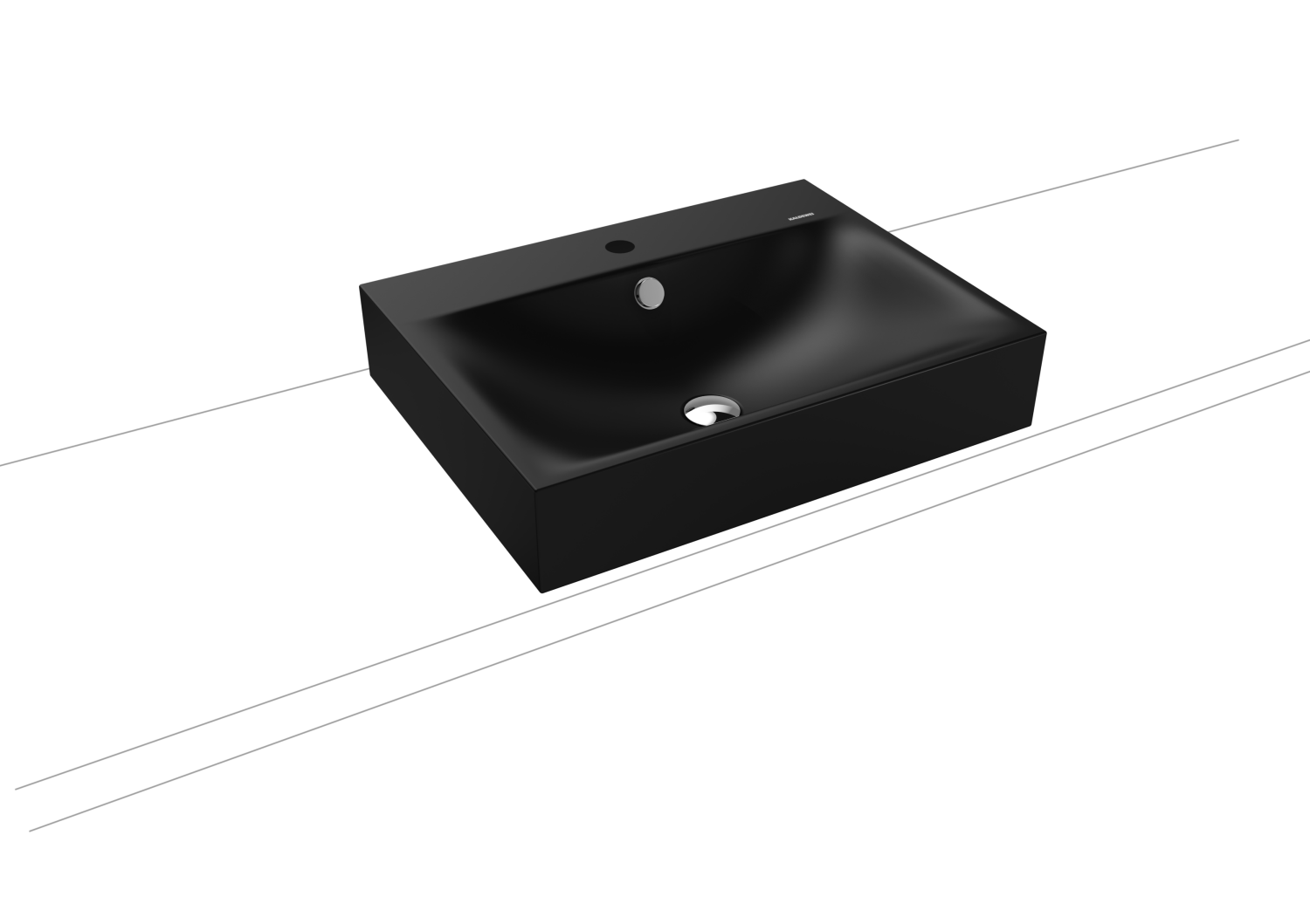 KA WB SILENIO Mod.3042,600x460mm,cg90, PEFF,AD,m. 1HL,mÜL,chr