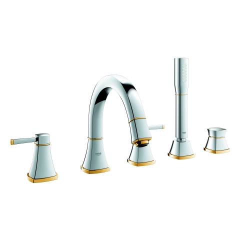 GROHE 5-Loch-Wannen-Kombination Grandera 19919 chrom/gold