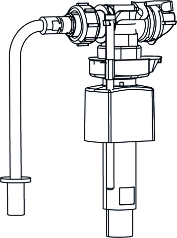 Duravit Füllventil mit WA unten 3/8" Geberit, 0074112100
