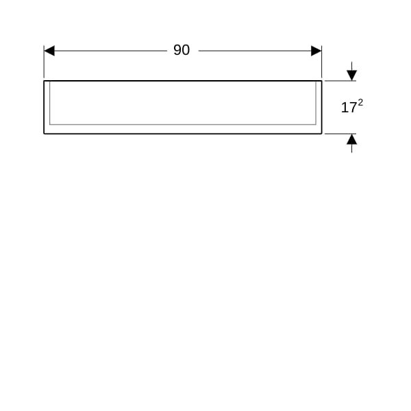 Geberit Option Plus Spiegelschrank m. Beleuchtung, drei Türen, 90x70x17,2cm