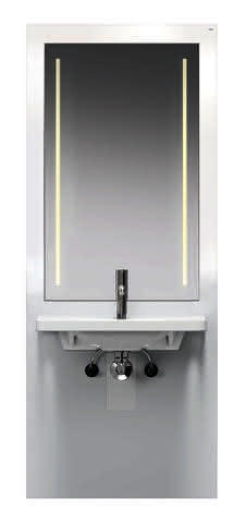 HEWI Waschtisch-Modul S50, WT 950.11.161,LED-Spiegel,weiß