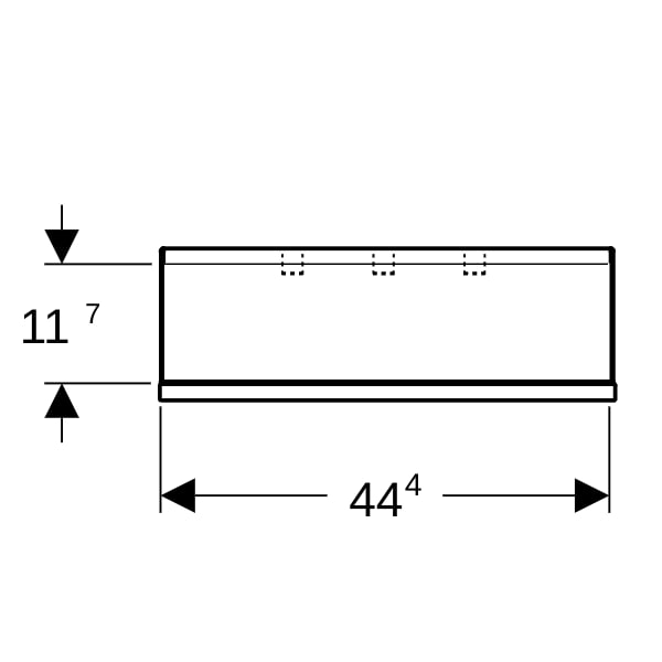 Geberit Smyle Wandablage, eckig 45x14,8x14,3cm, weiß