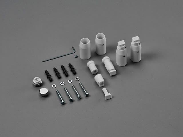 ZE Zubehör Wand-Montagezubehör, weiß Set für Zehnder Zeno Bow