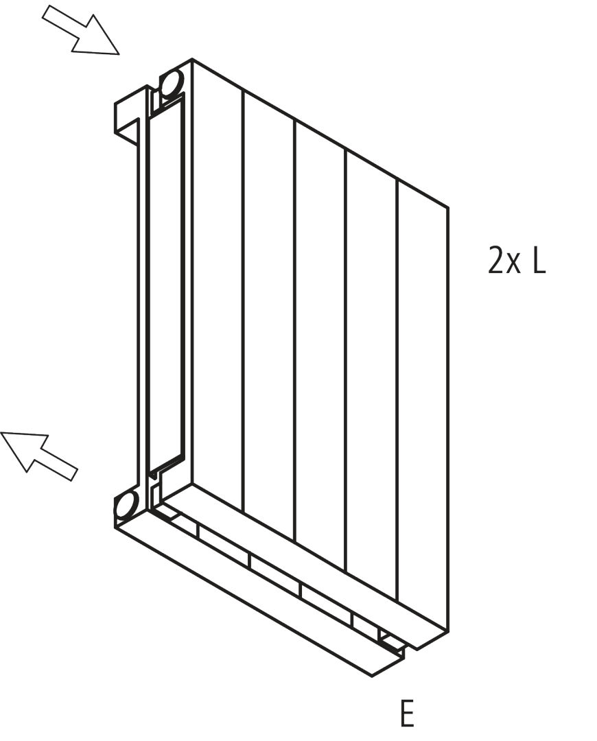 Kermi Heizwand HVN Typ20 BH2400x104x1050 QN3846, RAL9016, 6 bar, ANB12