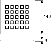 TECEdrainpoint S Designrost "quadratum" Edelstahl 150 x 150