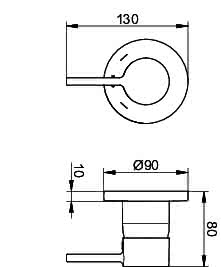 KEUCO EHMmischer UP DN15 IXMO 59551 m.rd. Rosette m.Soft Griff sw