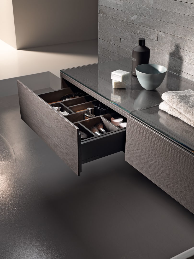 Geberit Xeno2 Seitenschrank mit 1 Schublade 58x20x46,2cm, sculturagrau