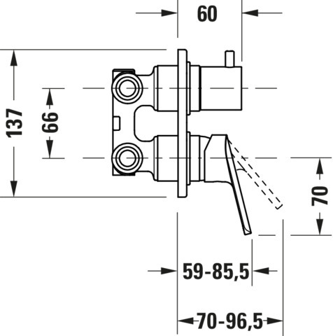 DU Duravit No.1 Einhebelmischer UP Set Keramikmischsyst., Umstellvent.,Chrom HG