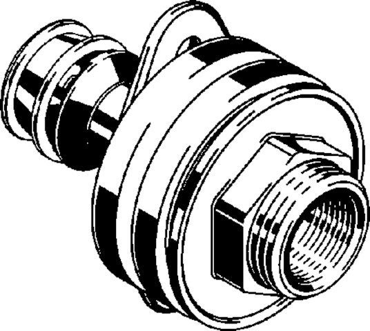Viega Wanddurchführung mit SC Raxofix 5332.31 in 16mmxRp1/2xG3/4x30mm Sibr