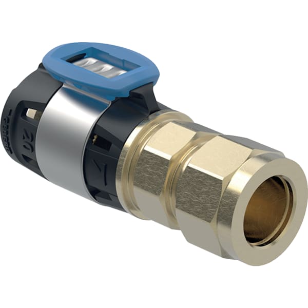 Geberit FlowFit Übergang m. Klemmringverschr. SiBr d20-d15 Geberit FlowFit Übergang m. Klemmringverschr. SiBr d20-d15