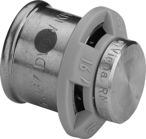 Viega Verschlussstopfen mit SC Sanfix P 2156 in 16mm Rotguss